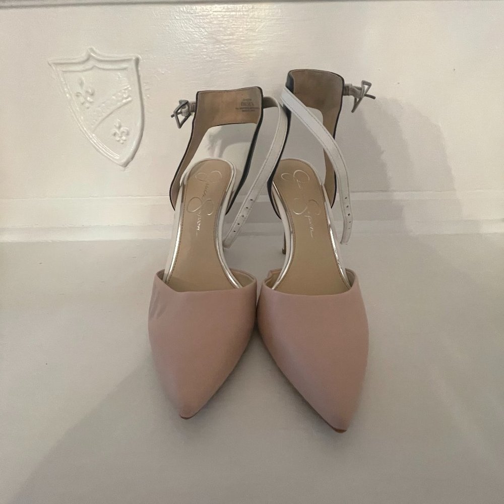 PInk Black and White Heels Size 6 Jessica Simpson